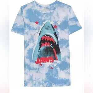 Tye Dye Jaws shirt Hybrid Big Boys Jaws Tie Dye Short Sleeve Graphic T-shirt L